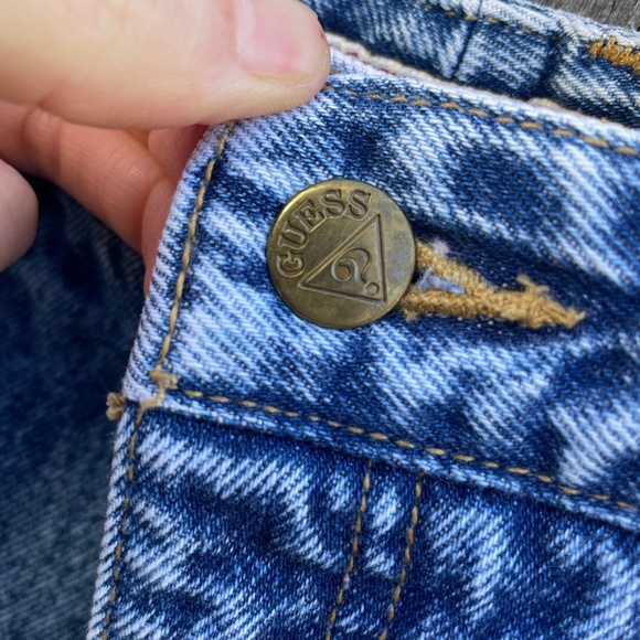 Vintage Acid Wash Georges Marciano Guess Zipper Ankle Jeans - Picture 4 of 7